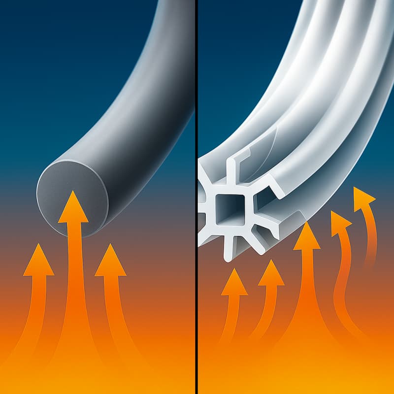 fiber heat transfer comparison with anrogel
