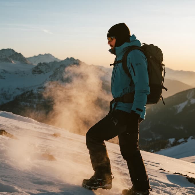 professional mountain climber wearing ...