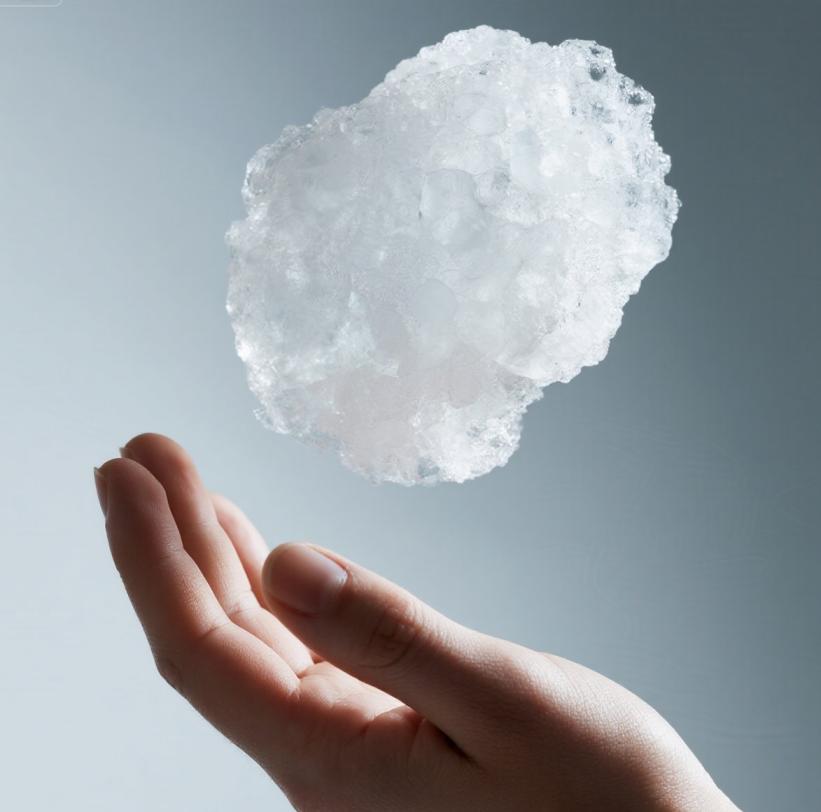 translucent white aerogel material float...(1)