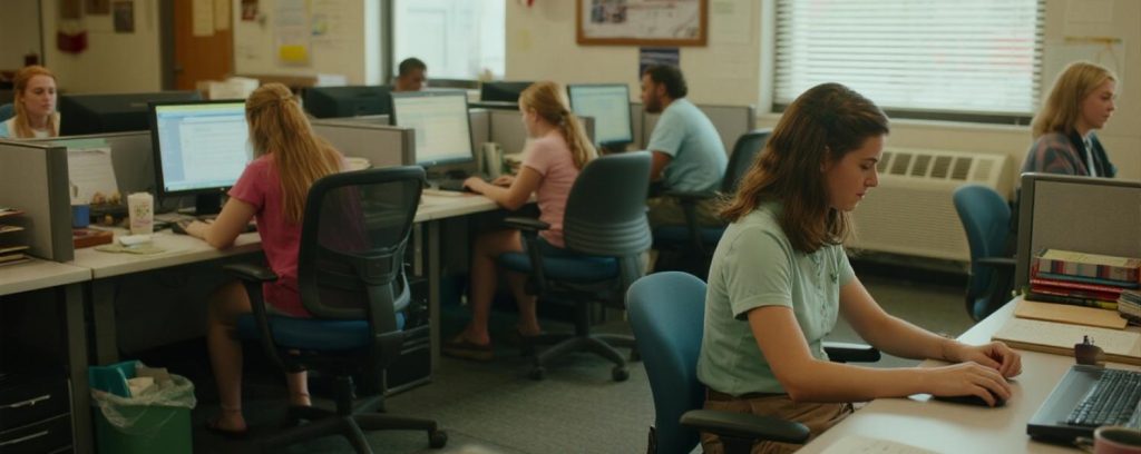 hot summer office