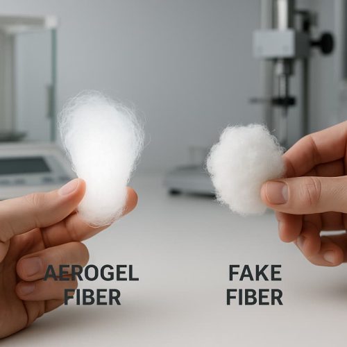 Aerogelfaser-Vergleich: gef&auml;lschte Fasern