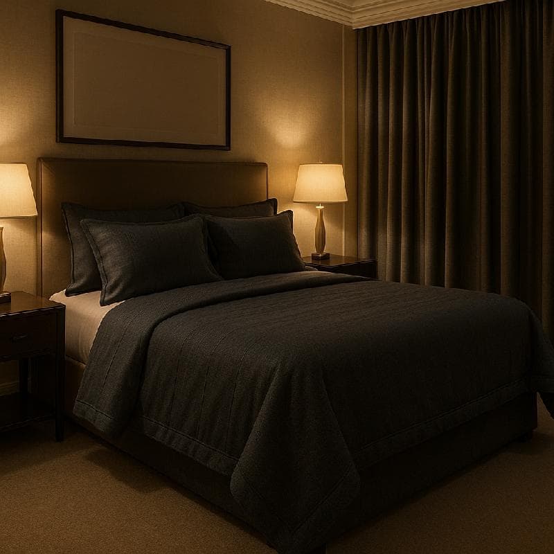 luxury hotel bedroom with anti infrared fabric