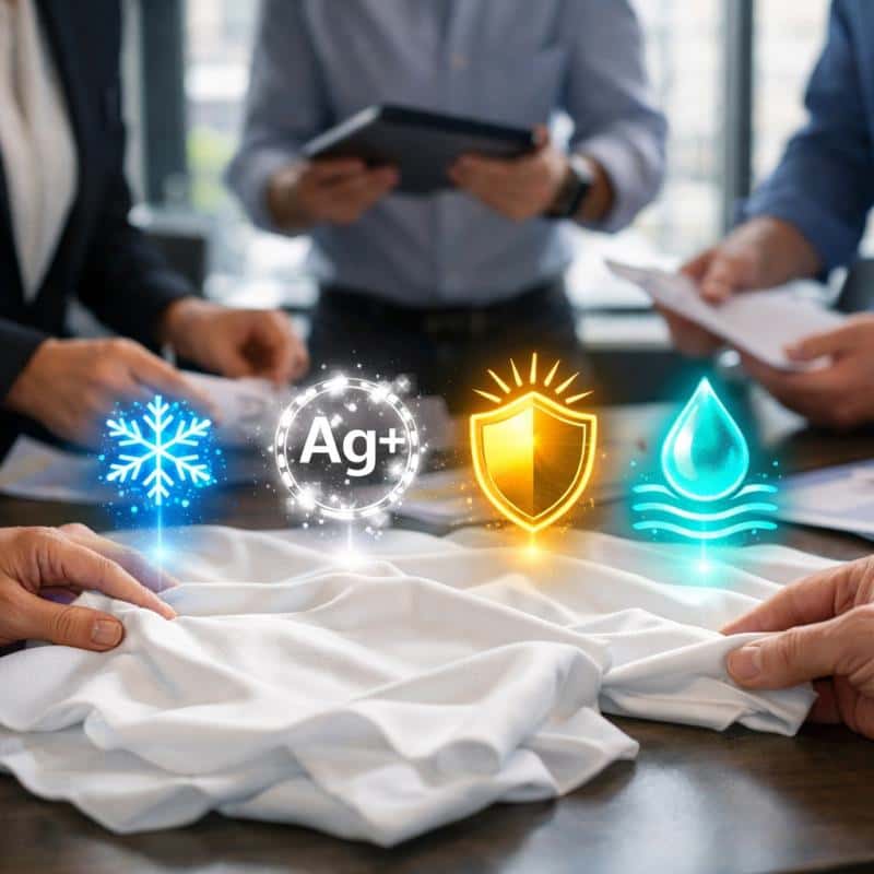 4 in 1 cooling antibacterial uv protection wicking yarn technology