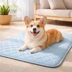 Alfombrilla inteligente para mascotas con refrigeraci&oacute;n PCM, autorregulable y c&oacute;moda para el verano.