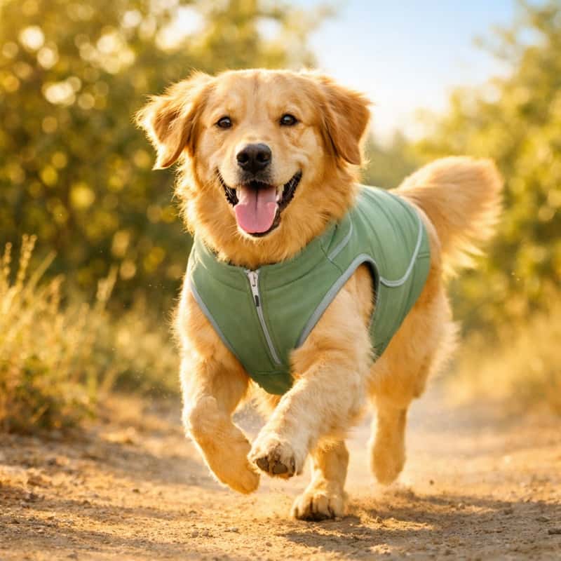 Gilet rafra&icirc;chissant pour chien Xoy Alpha, produit en fibre de verre, h&eacute;ros