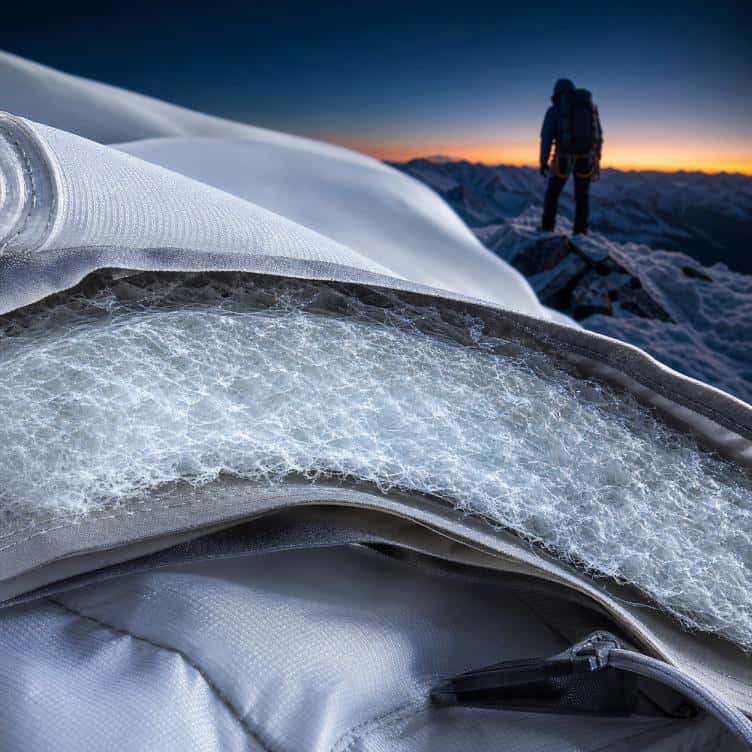 outdoor mountaineering jacket aerogel cross section(1)