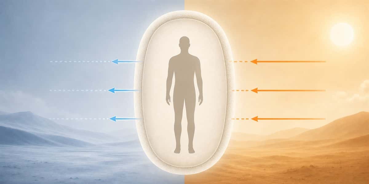 Thermal insulation works in both directions.