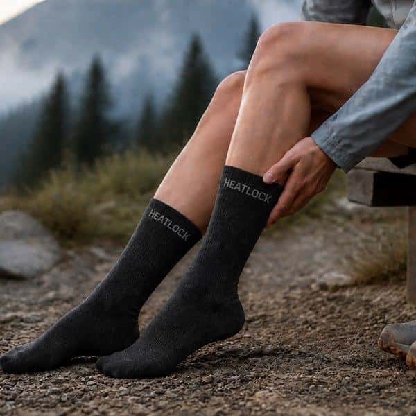 heatlock® aerogel far infrared wool blend thermal comfort socks